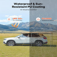 270 Degree Awning, 52 Sq.Ft Driver Side Vehicle Awning, UV50+ Waterproof Car Side Awnings with Carry Bag, All-Weather Overland Awnings Car Shelter for SUV Van Truck Camping