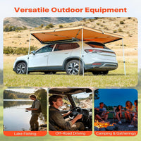 270 Degree Awning, 52 Sq.Ft Driver Side Vehicle Awning, UV50+ Waterproof Car Side Awnings with Carry Bag, All-Weather Overland Awnings Car Shelter for SUV Van Truck Camping