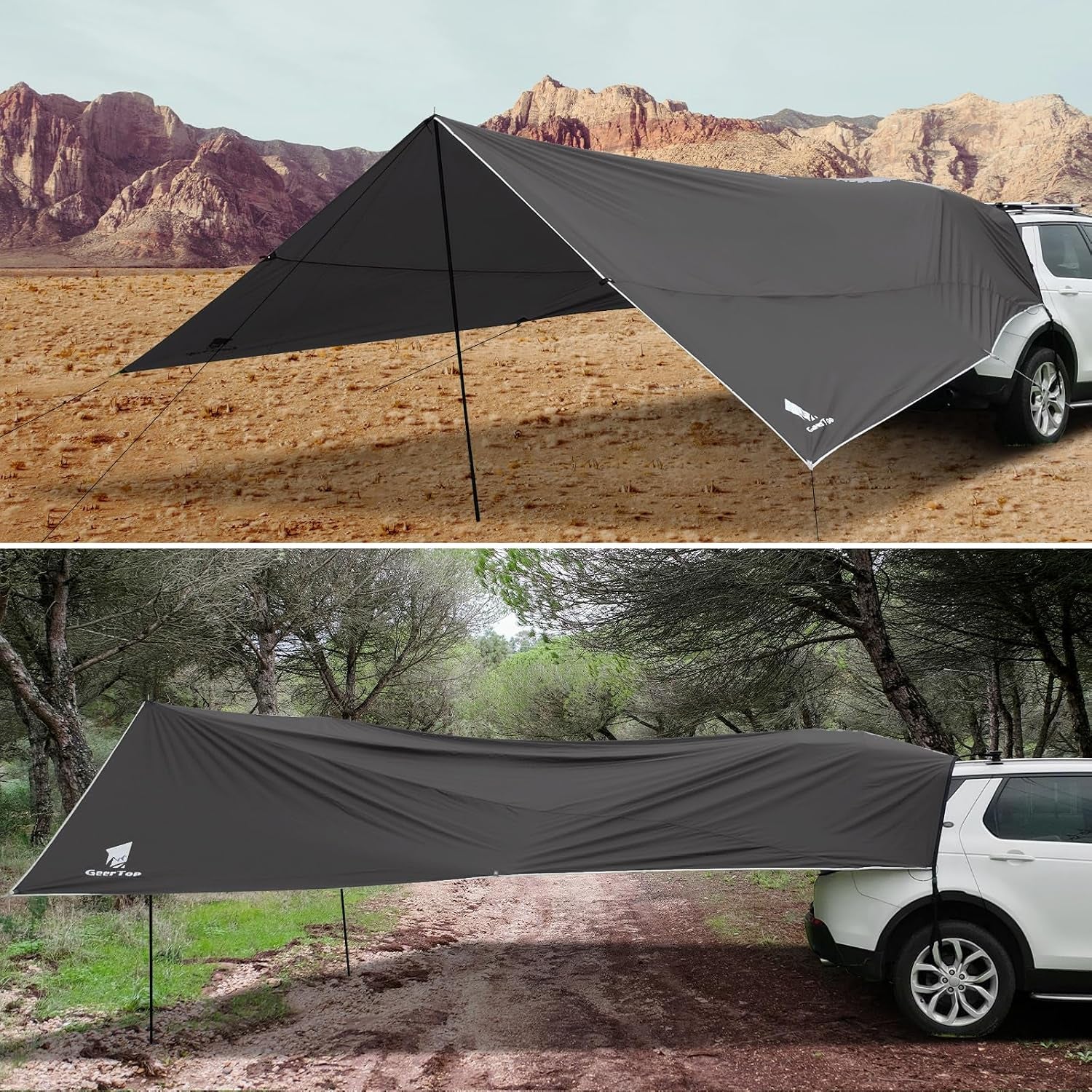 Car Tailgate Awning 19 X 16 FT, Waterproof Camping Shelter | Fits SUV, Truck, Van & Jeep, Easy Setup, UV Protection, Large Shade Coverage