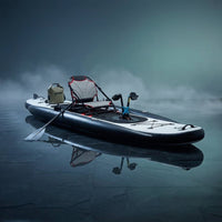 Inflatable Kayak with Pedal System, 12Ft Premium PVC Fishing Kayak, Portable & Lightweight with Rudder System, Aluminum Seat, and Accessories Included (HIN Included) — Studio Shot