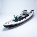 Inflatable Kayak Built to Navigate Waters, 12Ft Premium PVC, Pedal System, Rudder Control, Aluminum Seat