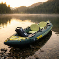 Inflatable Touring Kayak 1-Person & 2-Person with Waterproof Seat & Full Accessory Kit, Lightweight Recreational Kayak for Lake, River & Fishing — Studio Shot