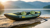 Inflatable Touring Kayak 1-Person & 2-Person with Waterproof Seat & Full Accessory Kit, Lightweight Recreational Kayak for Lake, River & Fishing — Lifestyle