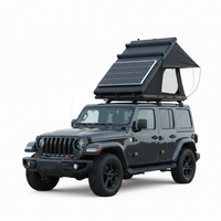 Rooftop Tent Designed for Adventure Camping, Hard Shell Aluminum, Solar Panel Roof, Pop-Up Quick Setup