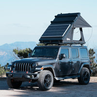Rooftop Tent Hard Shell,Solar Panel Roof Top Tent Hardshell, Pop up Rooftop Camping for Jeep Truck Car SUV Van Wrangler.