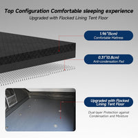Rooftop Tent Hard Shell,Solar Panel Roof Top Tent Hardshell, Pop up Rooftop Camping for Jeep Truck Car SUV Van Wrangler.